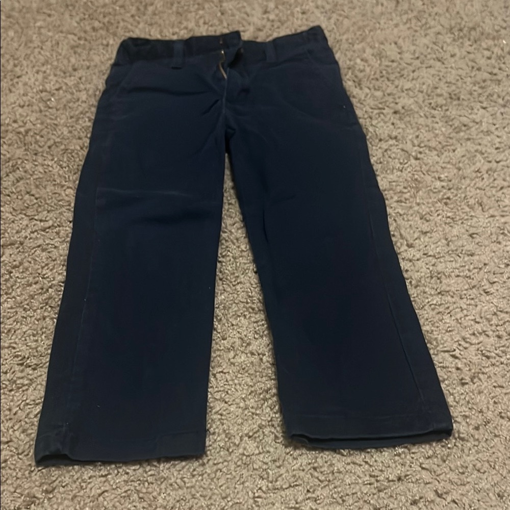 Classic Navy Blue Twill Dress Pants